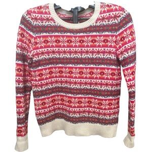LOFT Women’s Colorful Knitted Patterned Sweater Size XS
